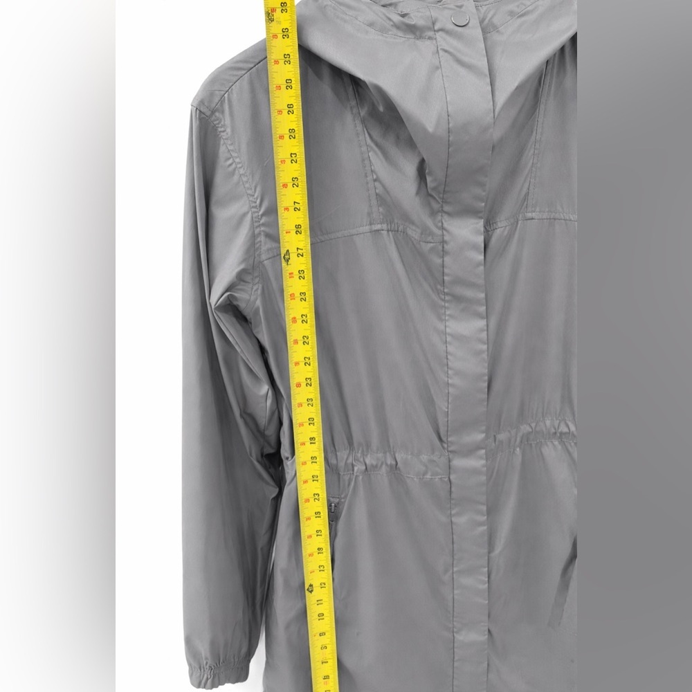 Garnet Hill Gray Lightweight Water Resistant Jacket, sz S - Picture 5 of 8
